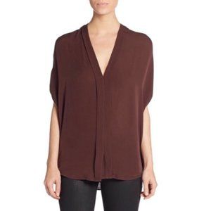 Vince cabernet silk top